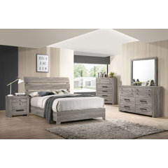 Rustic grey deals bedroom set